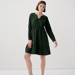 Pact Mountain View Cafe Crepe Tiered Dress - XL